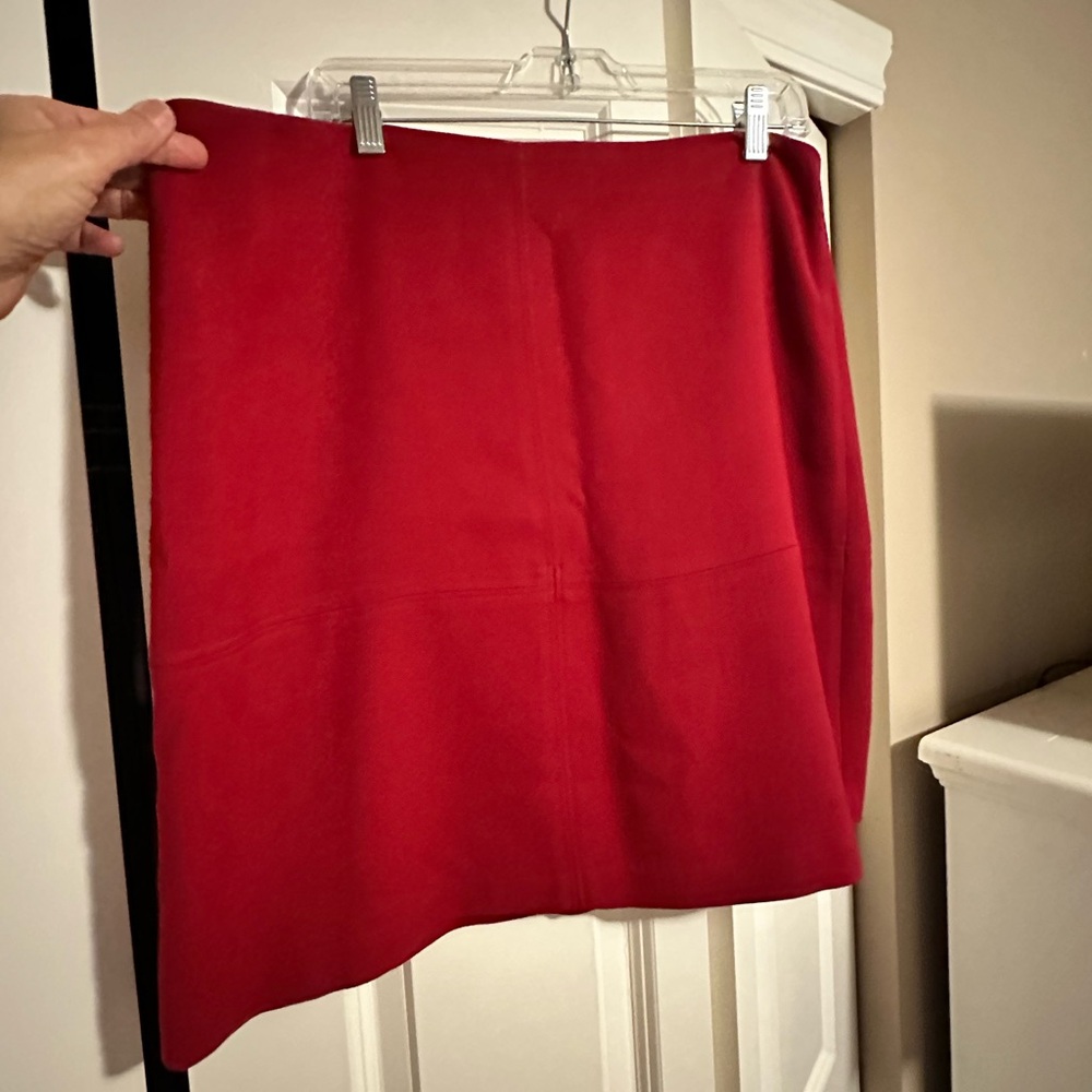 Ann Taylor Factory Vibrant Red Mini Skirt